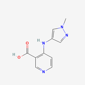 molecular formula C10H10N4O2 B2917853 4-[(1-methyl-1H-pyrazol-4-yl)amino]pyridine-3-carboxylic acid CAS No. 1539209-73-8