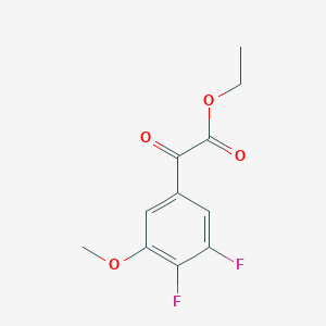 molecular formula C11H10F2O4 B2917859 Ethyl 3,4-difluoro-5-methoxybenzoylformate CAS No. 1256482-12-8