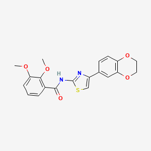 molecular formula C20H18N2O5S B2917865 N-[4-(2,3-dihydro-1,4-benzodioxin-6-yl)-1,3-thiazol-2-yl]-2,3-dimethoxybenzamide CAS No. 896011-22-6