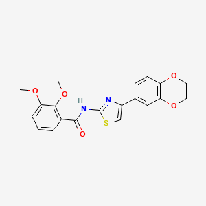 molecular formula C20H18N2O5S B2917865 N-(4-(2,3-dihydrobenzo[b][1,4]dioxin-6-yl)thiazol-2-yl)-2,3-dimethoxybenzamide CAS No. 896011-22-6