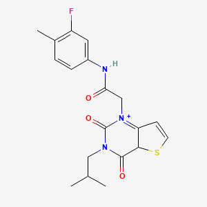 molecular formula C19H20FN3O3S B2917866 N-(3-fluoro-4-methylphenyl)-2-[3-(2-methylpropyl)-2,4-dioxo-1H,2H,3H,4H-thieno[3,2-d]pyrimidin-1-yl]acetamide CAS No. 1260905-11-0