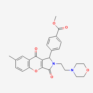 molecular formula C26H26N2O6 B2917868 methyl 4-{7-methyl-2-[2-(morpholin-4-yl)ethyl]-3,9-dioxo-1H,2H,3H,9H-chromeno[2,3-c]pyrrol-1-yl}benzoate CAS No. 634574-40-6