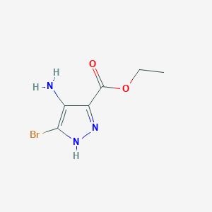 molecular formula C6H8BrN3O2 B2917870 ethyl 4-amino-3-bromo-1H-pyrazole-5-carboxylate CAS No. 1979126-28-7