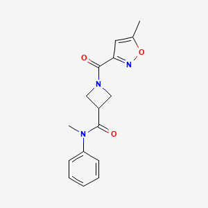 molecular formula C16H17N3O3 B2917894 N-METHYL-1-(5-METHYL-1,2-OXAZOLE-3-CARBONYL)-N-PHENYLAZETIDINE-3-CARBOXAMIDE CAS No. 1448123-89-4