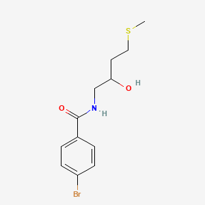 molecular formula C12H16BrNO2S B2917907 4-bromo-N-[2-hydroxy-4-(methylsulfanyl)butyl]benzamide CAS No. 2309570-40-7
