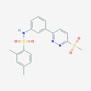 molecular formula C19H19N3O4S2 B2917957 N-[3-(6-METHANESULFONYLPYRIDAZIN-3-YL)PHENYL]-2,4-DIMETHYLBENZENE-1-SULFONAMIDE CAS No. 946256-14-0