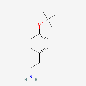 molecular formula C12H19NO B2917963 2-[4-(tert-butoxy)phenyl]ethan-1-amine CAS No. 157981-64-1