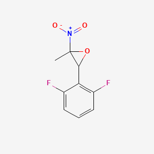 molecular formula C9H7F2NO3 B2917978 3-(2,6-Difluorophenyl)-2-methyl-2-nitrooxirane CAS No. 1909319-31-8