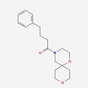 molecular formula C18H25NO3 B2917981 4-Phenyl-1-(1,9-dioxa-4-azaspiro[5.5]undecan-4-yl)butan-1-one CAS No. 1426314-72-8
