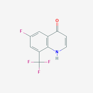 molecular formula C10H5F4NO B2918016 6-Fluoro-8-(trifluoromethyl)quinolin-4-ol CAS No. 1065092-53-6