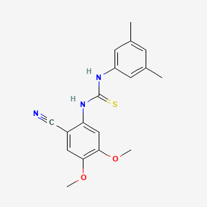 molecular formula C18H19N3O2S B2918033 3-(2-cyano-4,5-dimethoxyphenyl)-1-(3,5-dimethylphenyl)thiourea CAS No. 343374-96-9