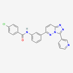 4-chloro-N-(3-(3-(pyridin-3-yl)-[1,2,4]triazolo[4,3-b]pyridazin-6-yl)phenyl)benzamide