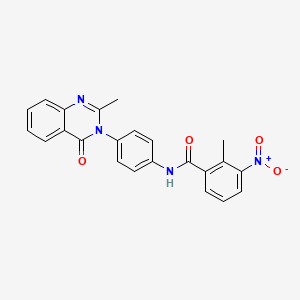 B2918129 2-methyl-N-[4-(2-methyl-4-oxoquinazolin-3-yl)phenyl]-3-nitrobenzamide CAS No. 903329-30-6