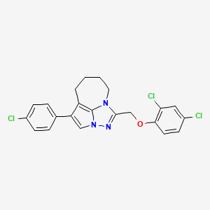 1-(4-Chlorophenyl)-4-((2,4-dichlorophenoxy)methyl)-5,6,7,8-tetrahydro-2a,3,4a-triazacyclopenta[cd]azulene