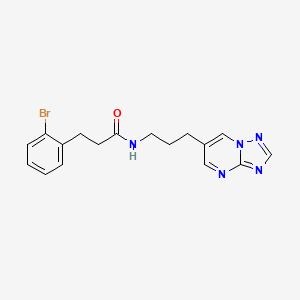 molecular formula C17H18BrN5O B2918138 N-(3-([1,2,4]triazolo[1,5-a]pyrimidin-6-yl)propyl)-3-(2-bromophenyl)propanamide CAS No. 2034376-80-0