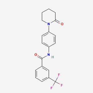 molecular formula C19H17F3N2O2 B2918143 N-[4-(2-oxopiperidin-1-yl)phenyl]-3-(trifluoromethyl)benzamide CAS No. 941978-27-4