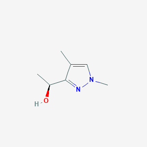 molecular formula C7H12N2O B2918145 (1S)-1-(1,4-Dimethylpyrazol-3-yl)ethanol CAS No. 2227697-76-7