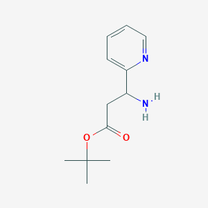 molecular formula C12H18N2O2 B2918149 Tert-butyl 3-amino-3-(pyridin-2-yl)propanoate CAS No. 1260751-42-5