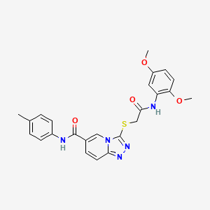 3-({2-[(2,5-dimethoxyphenyl)amino]-2-oxoethyl}thio)-N-(4-methylphenyl)[1,2,4]triazolo[4,3-a]pyridine-6-carboxamide