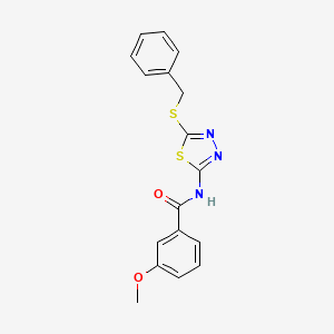 molecular formula C17H15N3O2S2 B2918192 N-(5-(benzylthio)-1,3,4-thiadiazol-2-yl)-3-methoxybenzamide CAS No. 393567-23-2