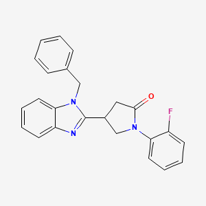 4-(1-benzyl-1H-benzimidazol-2-yl)-1-(2-fluorophenyl)pyrrolidin-2-one
