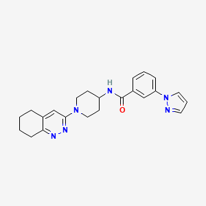3-(1H-pyrazol-1-yl)-N-(1-(5,6,7,8-tetrahydrocinnolin-3-yl)piperidin-4-yl)benzamide