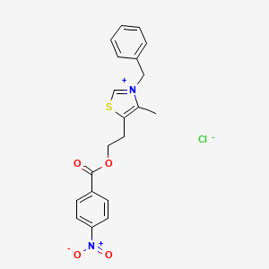 3-Benzyl-4-methyl-5-(2-((4-nitrobenzoyl)oxy)ethyl)thiazol-3-ium chloride