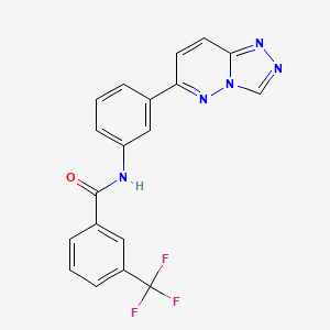 molecular formula C19H12F3N5O B2918205 N-(3-([1,2,4]triazolo[4,3-b]pyridazin-6-yl)phenyl)-3-(trifluoromethyl)benzamide CAS No. 891113-99-8
