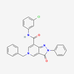 5-benzyl-N-(3-chlorophenyl)-3-oxo-2-phenyl-3,5-dihydro-2H-pyrazolo[4,3-c]pyridine-7-carboxamide