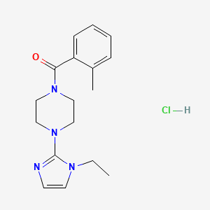 (4-(1-ethyl-1H-imidazol-2-yl)piperazin-1-yl)(o-tolyl)methanone hydrochloride