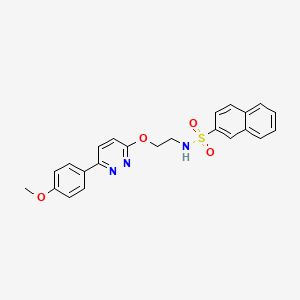molecular formula C23H21N3O4S B2918224 N-(2-((6-(4-methoxyphenyl)pyridazin-3-yl)oxy)ethyl)naphthalene-2-sulfonamide CAS No. 1005303-67-2