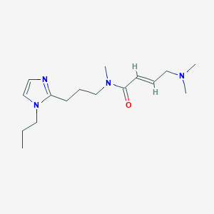 molecular formula C16H28N4O B2918249 (E)-4-(Dimethylamino)-N-methyl-N-[3-(1-propylimidazol-2-yl)propyl]but-2-enamide CAS No. 2411323-23-2