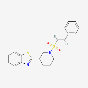 2-[1-[(E)-2-phenylethenyl]sulfonylpiperidin-3-yl]-1,3-benzothiazole