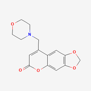 molecular formula C15H15NO5 B2918255 8-(morpholinomethyl)-6H-[1,3]dioxolo[4,5-g]chromen-6-one CAS No. 859126-76-4