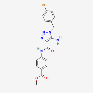 methyl 4-(5-amino-1-(4-bromobenzyl)-1H-1,2,3-triazole-4-carboxamido)benzoate