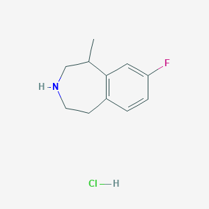 8-fluoro-1-methyl-2,3,4,5-tetrahydro-1H-3-benzazepine hydrochloride