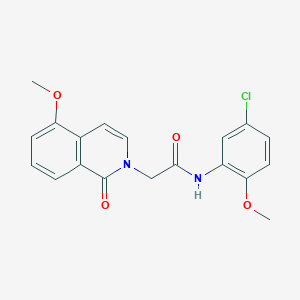 molecular formula C19H17ClN2O4 B2918295 N-(5-chloro-2-methoxyphenyl)-2-(5-methoxy-1-oxo-1,2-dihydroisoquinolin-2-yl)acetamide CAS No. 868223-50-1