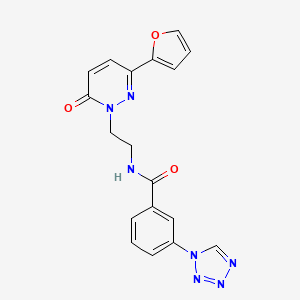 N-(2-(3-(furan-2-yl)-6-oxopyridazin-1(6H)-yl)ethyl)-3-(1H-tetrazol-1-yl)benzamide