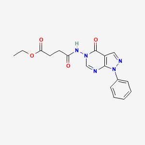 ethyl 4-oxo-4-((4-oxo-1-phenyl-1H-pyrazolo[3,4-d]pyrimidin-5(4H)-yl)amino)butanoate
