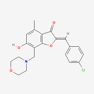 (Z)-2-(4-chlorobenzylidene)-6-hydroxy-4-methyl-7-(morpholinomethyl)benzofuran-3(2H)-one
