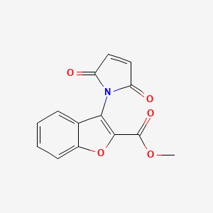 molecular formula C14H9NO5 B2918329 methyl 3-(2,5-dioxo-2,5-dihydro-1H-pyrrol-1-yl)-1-benzofuran-2-carboxylate CAS No. 866039-89-6