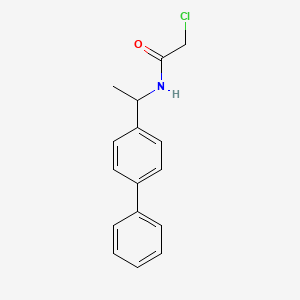 2-chloro-N-[1-(4-phenylphenyl)ethyl]acetamide