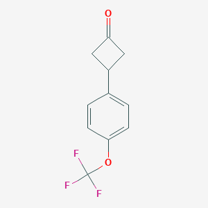molecular formula C11H9F3O2 B2918334 3-[4-(Trifluoromethoxy)phenyl]cyclobutan-1-one CAS No. 1506272-65-6