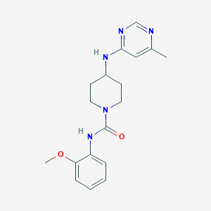 molecular formula C18H23N5O2 B2918351 N-(2-Methoxyphenyl)-4-[(6-methylpyrimidin-4-yl)amino]piperidine-1-carboxamide CAS No. 2415601-64-6