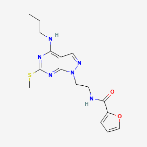 N-(2-(6-(methylthio)-4-(propylamino)-1H-pyrazolo[3,4-d]pyrimidin-1-yl)ethyl)furan-2-carboxamide