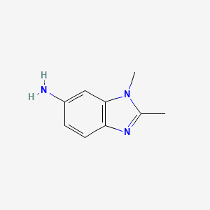 molecular formula C9H11N3 B2918363 1,2-dimethyl-1H-benzo[d]imidazol-6-amine CAS No. 4006-62-6