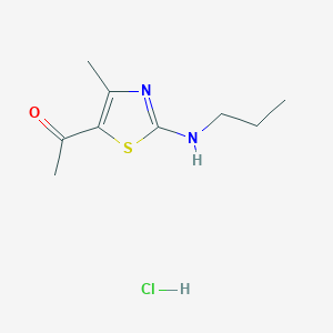 1-[4-Methyl-2-(propylamino)-1,3-thiazol-5-YL]ethanone hydrochloride