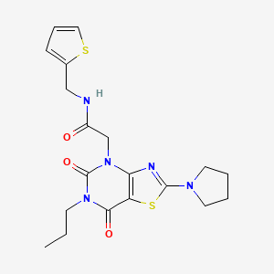 N-(4-fluorophenyl)-2-{[4-(methylthio)phenyl]amino}pyridine-3-sulfonamide