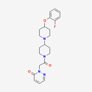 2-(2-(4-(2-fluorophenoxy)-[1,4'-bipiperidin]-1'-yl)-2-oxoethyl)pyridazin-3(2H)-one