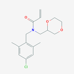 N-[(4-Chloro-2,6-dimethylphenyl)methyl]-N-(1,4-dioxan-2-ylmethyl)prop-2-enamide